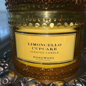 Homeworx Large 4 Wick Lemon Candle Glass Jar